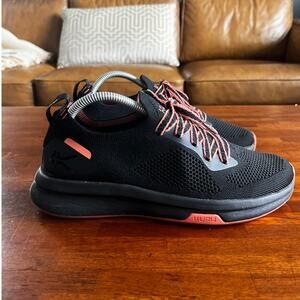 Kuru Flux Novaknit EVA Foam Running Shoes Jet Black-Soft Coral Women's US 8.5